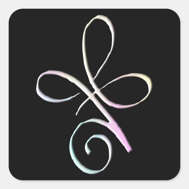 Pastel Unconditional Love Quadratischer Aufkleber (Vorderseite)