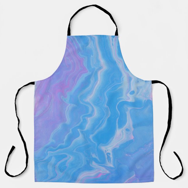 PASTEL UND ABSTRAKTE BLAUE WELLEN SCHÜRZE (Vorderseite)