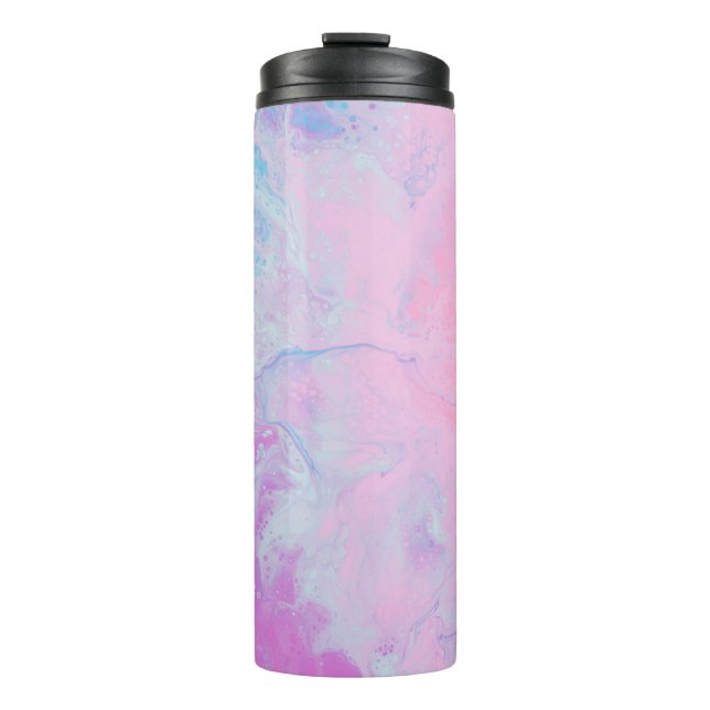 PASTEL UND BLAUER THERMOSBECHER (Vorderseite)