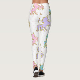 Pastel und Gold Unicorn Leggings