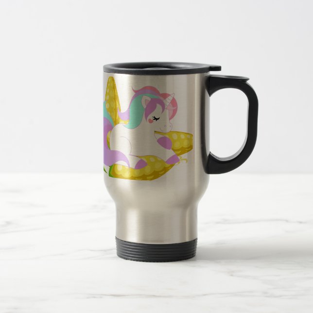 Pastel Unicorn auf dem Cob Reisebecher (Rechts)
