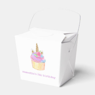 Pastel Unicorn Cupcake Pink Lila Geburtstag Geschenkschachtel