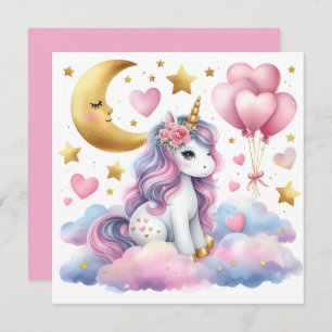 Pastel Unicorn Einladung