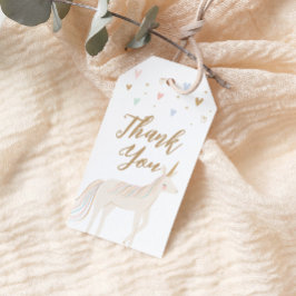 Pastel Unicorn Geburtstag Geschenkanhänger