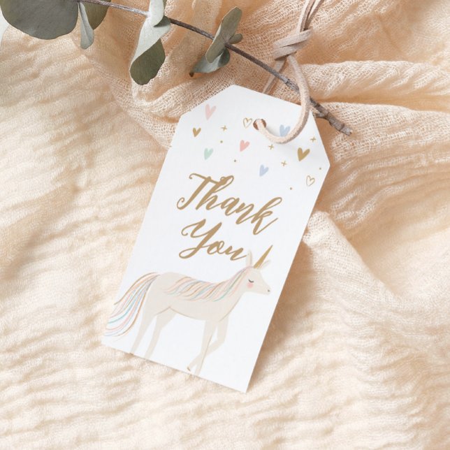 Pastel Unicorn Geburtstag Geschenkanhänger (Von Creator hochgeladen)