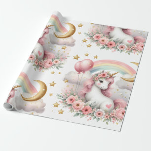 Pastel Unicorn Geschenkpapier