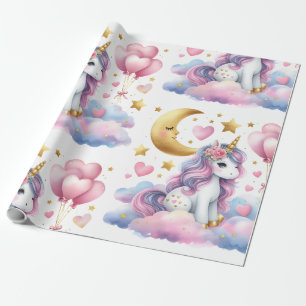 Pastel Unicorn Geschenkpapier
