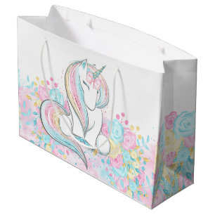 Pastel Unicorn Kinderdusche Große Geschenktüte