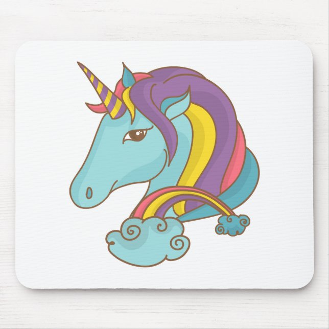 Pastel Unicorn Mousepad (Vorne)