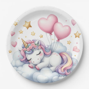 Pastel Unicorn Pappteller