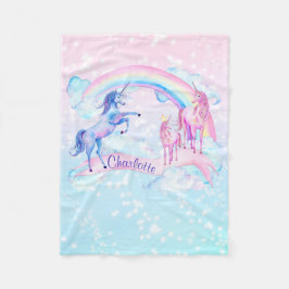 Pastel Unicorn Personalisierte Fleece Unicorn