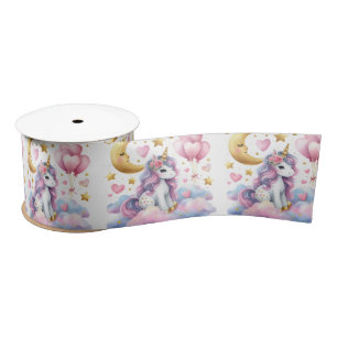 Pastel Unicorn Satinband
