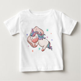 Pastel Unicorn schlafen Baby T-shirt