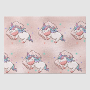 Pastel Unicorn Schlafen Seidenpapier