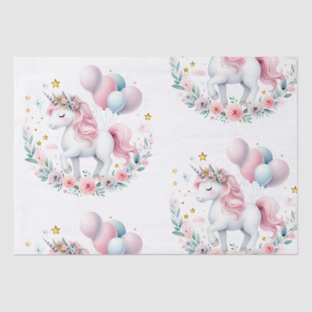 Pastel Unicorn Seidenpapier (Vorderseite)