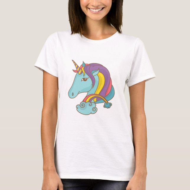Pastel Unicorn T-Shirt (Vorderseite)