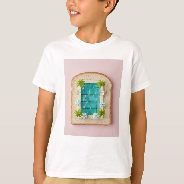 Pastel Vaporwave Pool Toast T-Shirt (Vorderseite)