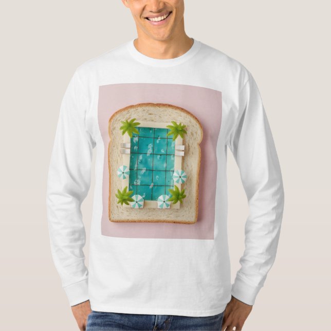 Pastel Vaporwave Pool Toast T-Shirt (Vorderseite)
