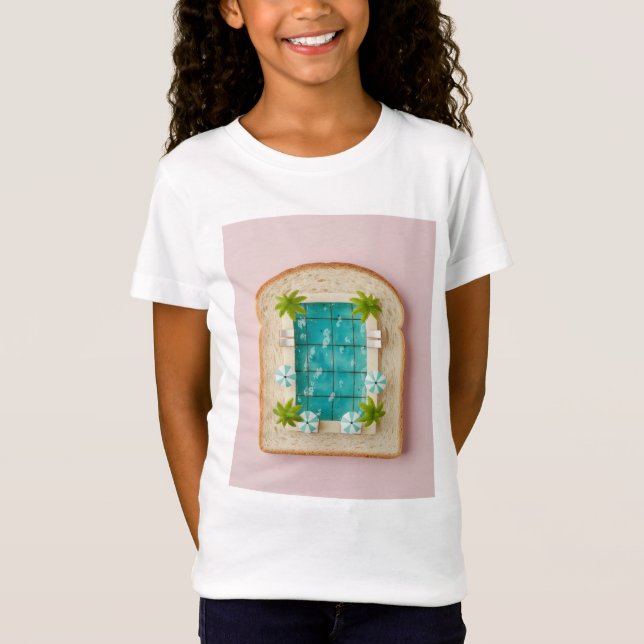 Pastel Vaporwave Pool Toast T-Shirt (Vorderseite)