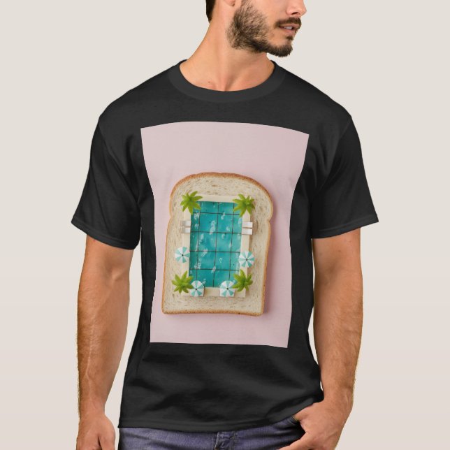 Pastel Vaporwave Pool Toast T-Shirt (Vorderseite)