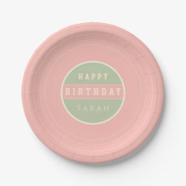 Pastel Vinyl Record Birthday Paper Plates Pappteller