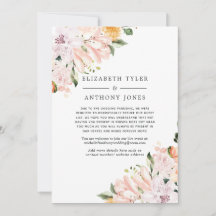 Pastel Violet & Pink Floral Reduced Wedding Gast