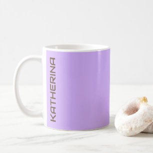 Pastel Violet Solid Color Personalisiert Kaffeetasse