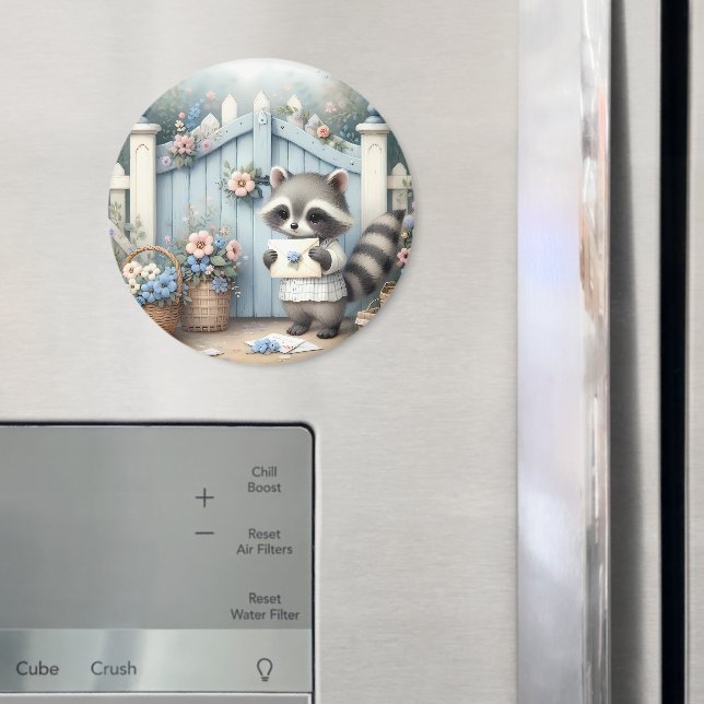 Pastel-Waschbären-Briefgarten Magnet (In Situ (Kühlschrank))