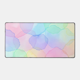 Pastel Watercolor Alcohol Ink Abstract Schreibtischunterlage