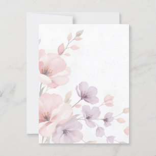 Pastel Watercolor-Blume Postkarte