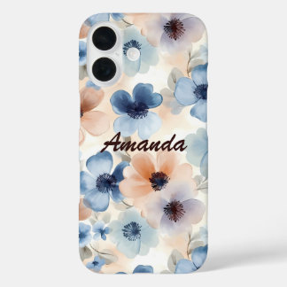 Pastel Watercolor Boho Floral iPhone 16 Hülle
