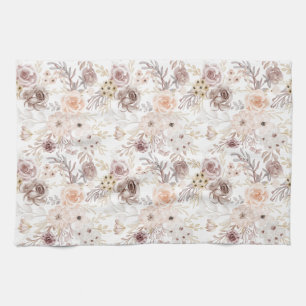 Pastel Watercolor Farbige Rose Geschirrtuch