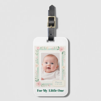 Pastel Watercolor Floral Empty Photo Frame Gepäckanhänger