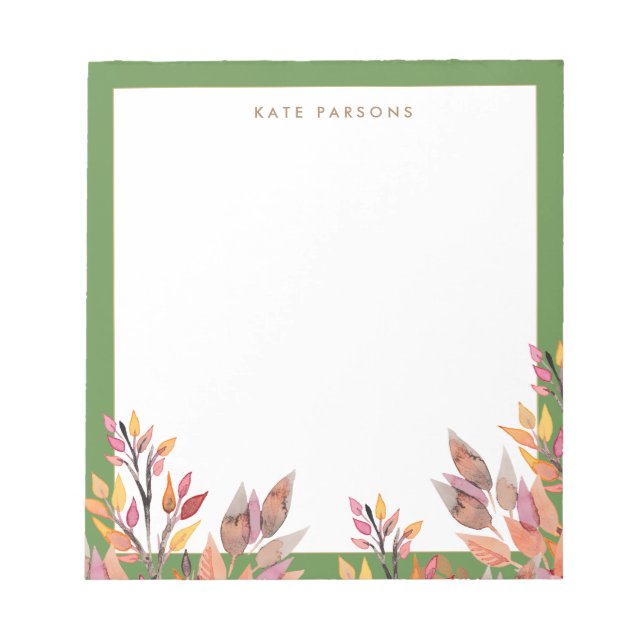 Pastel Watercolor Folipad Notepad Notizblock (Vorderseite)