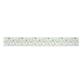 Pastel Watercolor Greenery Eukalyptus Pattern Satinband