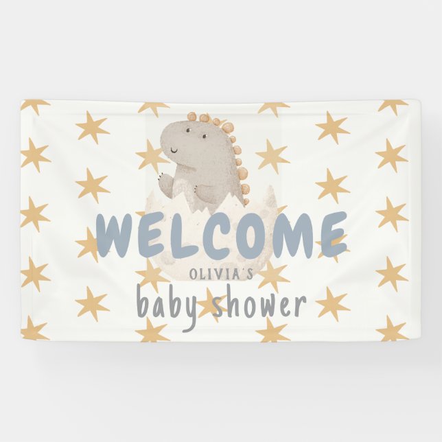 Pastel Watercolor Illustrative Babydusche Banner (Horizontal)