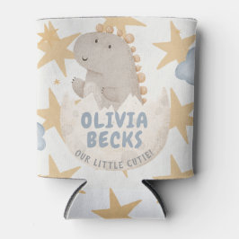 Pastel Watercolor Illustrative Babydusche Dosenkühler