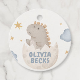 Pastel Watercolor Illustrative Babydusche Geschenkanhänger