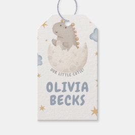 Pastel Watercolor Illustrative Babydusche Geschenkanhänger