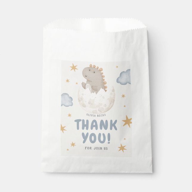 Pastel Watercolor Illustrative Babydusche Geschenktütchen (Vorderseite)