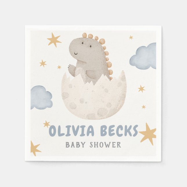 Pastel Watercolor Illustrative Babydusche Serviette (Vorderseite)