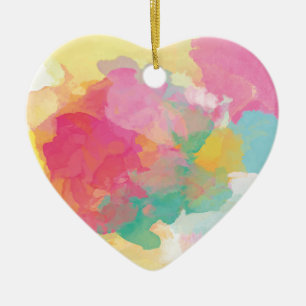 Pastel Watercolor Keramikornament