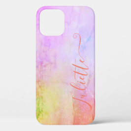 Pastel Watercolor Lila Ombre Color Gradient Name Case-Mate iPhone Hülle