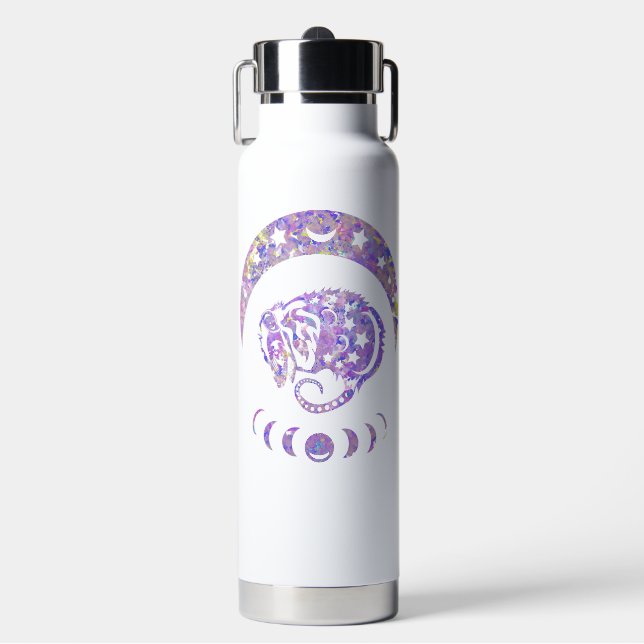 Pastel Watercolor Moon Possum Trinkflasche (Vorderseite)