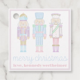 Pastel Watercolor Nutcracker Geschenketiketten Geschenkanhänger