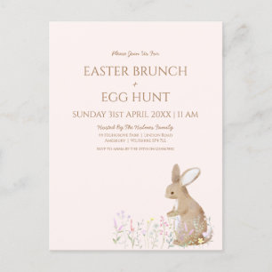 Pastel Watercolor Ostereier Hunt Brunch Budget Postkarte