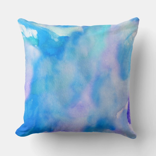 PASTEL WATERCOLOR Retro DESIGN Throw Kissen (Vorderseite)