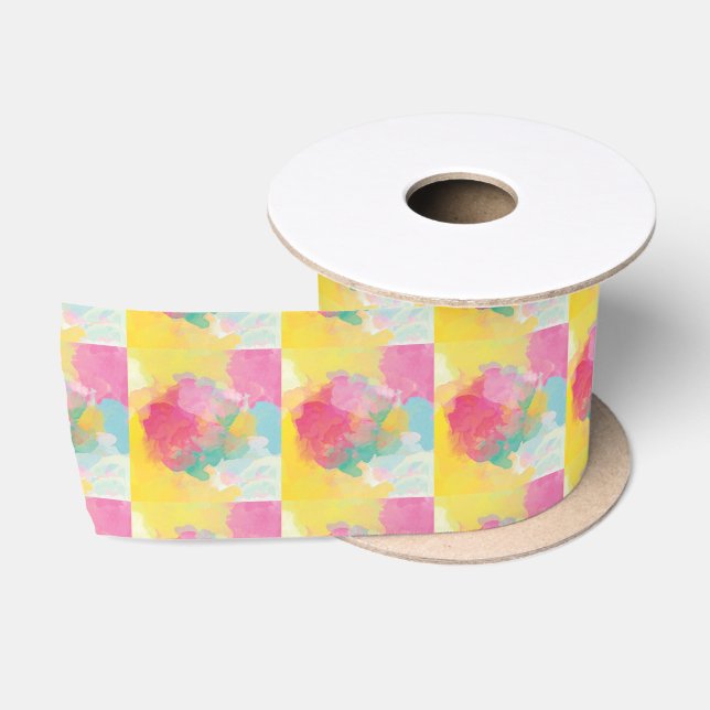 Pastel Watercolor Satinband (Spule)