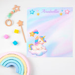 Pastel Watercolor Stars und Baby Unicorn Notizblock<br><div class="desc">Pastel Watercolor Stars und Baby Unicorn Notepad</div>