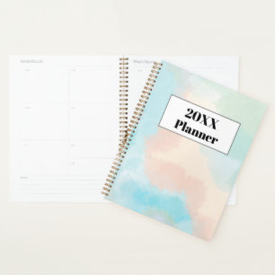 Pastel Watercolor Undatter Organiser Weekly Planne